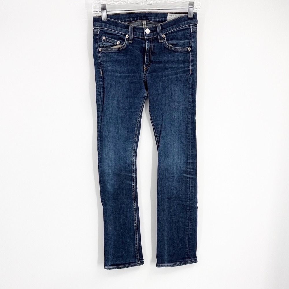Rag & Bone Stiletto Boot Jeans Heritage Wash Blue W1500K520 Size 25